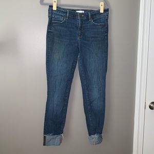 The Loft Cropped Ankle Blue Jeans